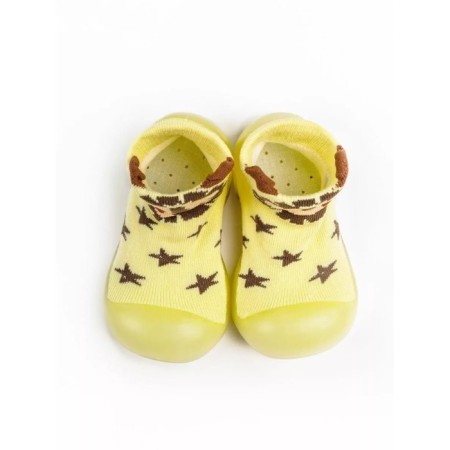 Botins-knees children's first step animals with a breathing sole, size 24, yellow color-4