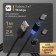 Windigo, 3 in 1, MicroUSB/Lightning/Type -C - USB, Magnetic, 2 A, Nylon, 1 m, black