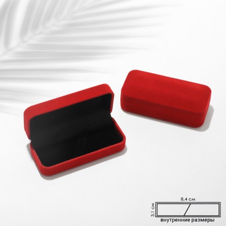 The case is velvet for the clip for the “rectangle” tie classics 9 × 4, the color is red, the insert is black-1