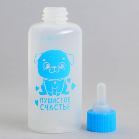 Set for feeding "fluffy happiness" for puppies, a bottle of 60 ml, brush, nipples-11