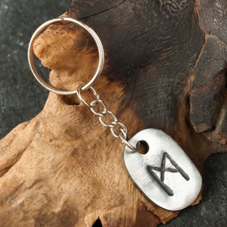 Amulet "Scandinavian runes", Runa Mannas, 21x29mm, metallic-5