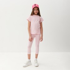 A set for a girl (T -shirt and bicycles) minku, pink color, height 110 cm