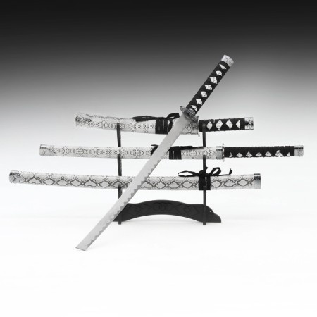 Suv. Product Katana 3V1 on a stand, scabbard leatherette, gray snake 47/70/89cm