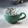 Ceramic "Leaves" mug, 290 ml, green color