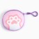 Baby plush backpack with a wallet "Cat with ice cream", 24*24 cm, lilac color
