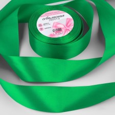 Satin tape, 40 mm × 23 ± 1 m, color green No. 19