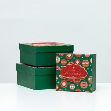 A set of boxes 3 in 1, 15.5x15.5x7.5 - 18x18x8.5 - 20x20x9.5 cm.