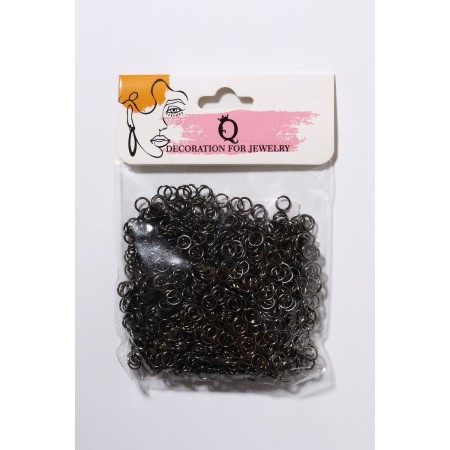 Connective ring (set 50 pcs.), 5 × 1 mm, color gray color-4