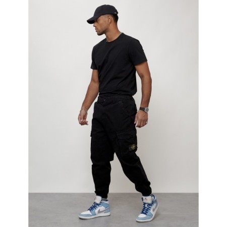Cargo jeans men, size 54, black color-9