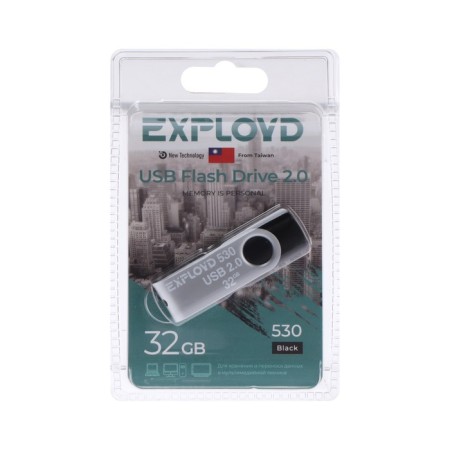 Flashka Exployd 530, 32 GB, USB2.0, Thu up to 15 MB/s, PLO up to 8 Mb/s, black