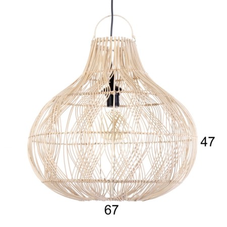 Ceiling Lamp from Rotan "Diaz", 1 × 120 W, E27, 50 × 50 × 45 cm-3