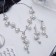 Set 2 objects: earrings, necklace "amazement" branch, white color in silver, 42cm