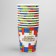 A one -time paper glass with birthday "Cubes, 250 ml