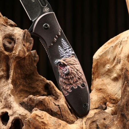 Folding “Ryugen” knife steel - 420, handle - aluminum, 20 cm-4