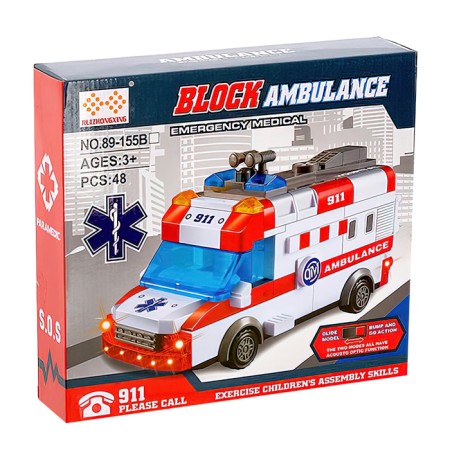 The designer “ambulance”, light and sound effects, drives, 48 ​​parts-1
