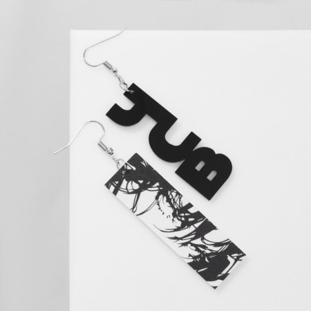 Acryl Earrings "ChSV", black color-1