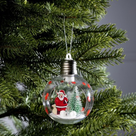 Christmas ball "Santa Claus", batteries, 1 LED, glow warm white-1