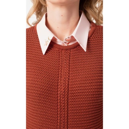 Women's vest, size 42, brown color-3