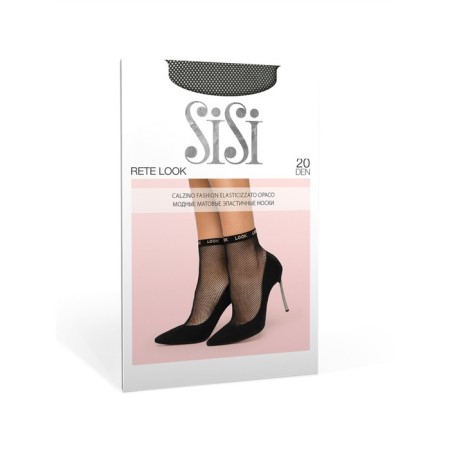 Synthetic socks Sisi RETE LOOK, single size, color Nero