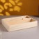 Kashpo is wooden, with a curly handle 275*200*50. Height on the handle is 70mm.