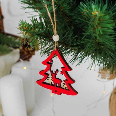 New Year's suspension "New Year's deer", red color-1