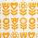 Yellow Garden 40x73cm, 100% cotton, sarzha 190 g/m2