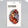 Tattoo on the body color "red catfish" 26.2x14.5 cm