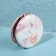 Folding mirror "flowers", D 7.5 cm, with an increase, artificial leather, MIX drawing
