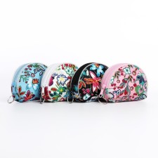 Women's wallet with zipper, color mix