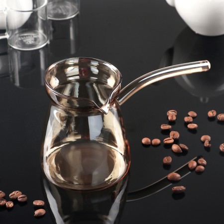Glass “Arabica” glass, 300 ml, 19 × 9.5 × 10 cm, gold color