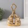 Souvenir Polystone "Elephants - Touch. Indian patterns" gold 13x6.7x19.8 cm