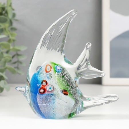 Souvenir glass "Multicolor fish" for Murano glass MIX 3x11x10 cm-5