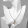 Lightning pendant, silver-gold color, 70 cm