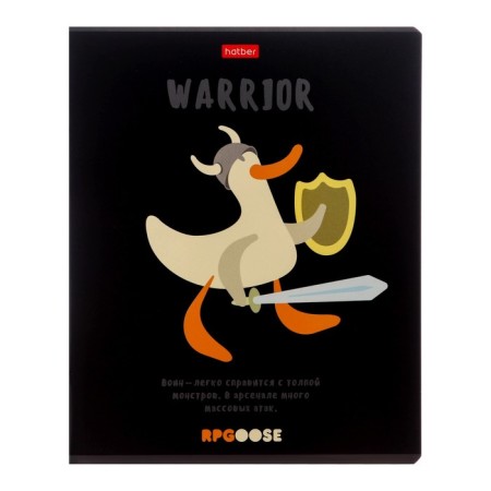 Notebook of 48 sheets in the “combat goose” cage, covered cardboard, selective varnish, rounded corners, 5V, mix-1