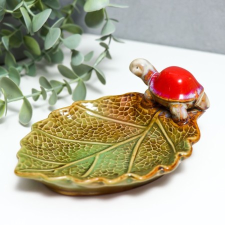 Souvenir ceramic stand "leaflet and animal" mix 6.5x14.5x11 cm-3