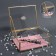 Organizer for storage "Crystal", with a lid, glass, 1 section, 20 × 16.8 × 9 cm, the color is transparent/copper/pink