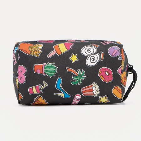 Cosmetic bag with lightning, black/multi -colored color-1