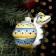 Fir -tree porcelain ball "Snow Snake", graphics, 10 cm