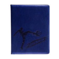 School diary, 5-11 grade, PVC cover, football player, blue