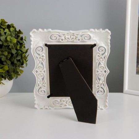 Photo frame plastic 10x15 cm "Rococo" white 22.5x17.8 cm-1