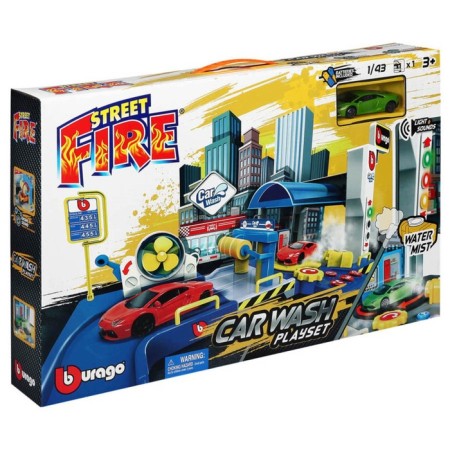 Set of playing interactive bburago "car wash", with a machine, with light and sound, 1:43-6