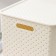 Storage basket with a birch bark cover, 14 l, 35 × 24.5 × 20.5 cm, ivory color