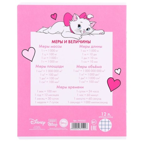 Notebook in a large cage 12 sheets, 5 types of mix, cover coated cardboard, cats aristocrats-5