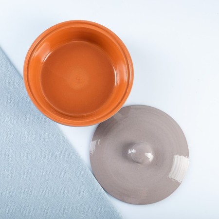 Saladnik with a Vyatka lid 0.5 l (baking container), gray-2