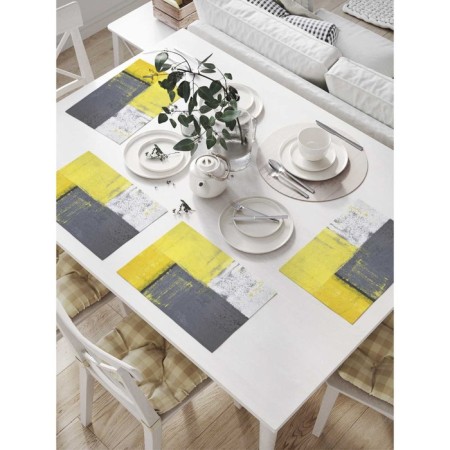 Set of napkins for setting the table "Patchwork Grange", rectangular, size 32x46 cm, 4 pcs