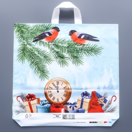 New Year. Pan -Friends package, polyethylene with a loop pen, 42 x 44 cm.-1