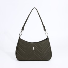 Women's bag Textura, baguette, small size, khaki color