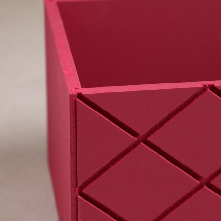 Wooden Kashpo "Hellas Big, Pack", 25 × 12.5 × 10 cm burgundy-3