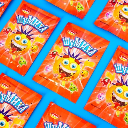 Caramel explosive "hype", fruit, with puzzles, 3 g-1