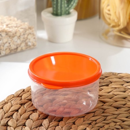 Container Round shares, food, 300 ml, orange color-3